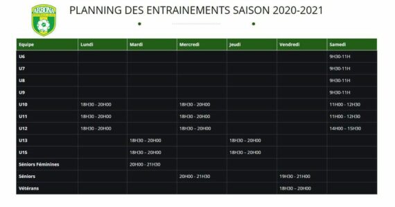 Lancement de la saison 2020-2021. La saison 2020-2021 pour l’Arbona